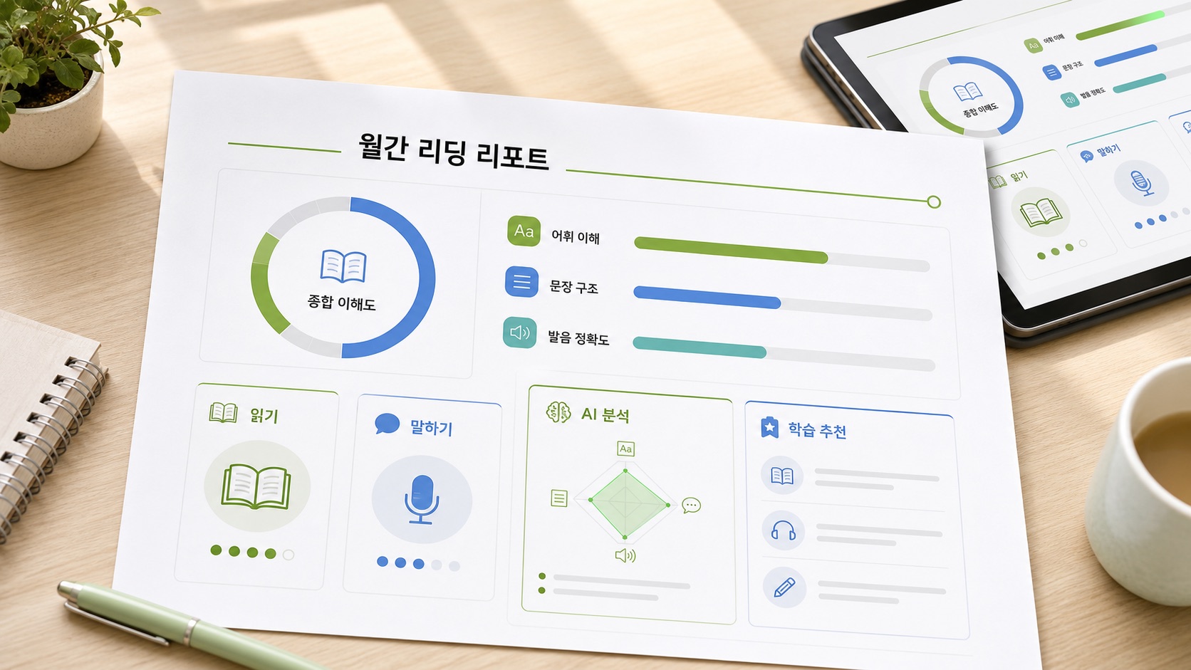 월간 리딩 리포트 샘플 이미지